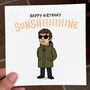Sunshine Birthday Card – Funny Music Fan Greeting Card, thumbnail 1 of 6