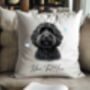 Personalised Black Cockapoo Hearts Cushion Cover Gift, thumbnail 2 of 2