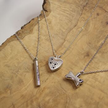 Personalised Heart Pet Urn, Ashes Necklace, 4 of 7