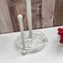 White Iron Cockerel Kitchen Roll Holder Stand, thumbnail 5 of 8