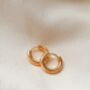 Chunky Huggie Hoop Earrings, thumbnail 2 of 3