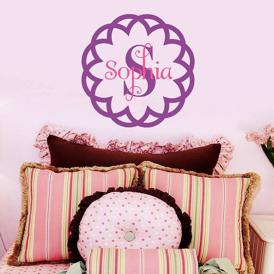 Baby Girl Name Wall Stickers, 1 of 4