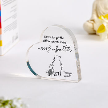 Personalised Acrylic Heart Teacher Keepsake Gift, 2 of 3