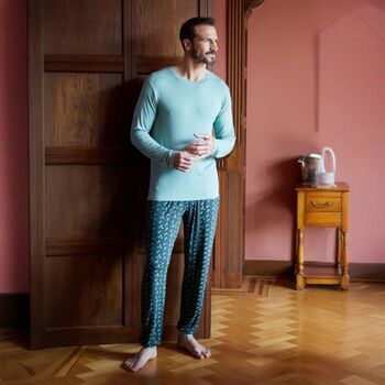 Men's Jolly Holly' Bamboo Pyjama Set, 2 of 5