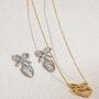 Monaco D’or Gold Ribbon Love Charm Necklace Set, thumbnail 1 of 4