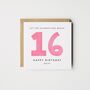 Personalised 40th Birthday Card *Age/Colour Options, thumbnail 2 of 4