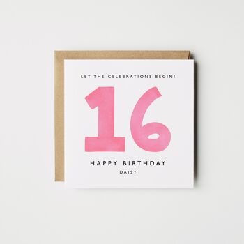 Personalised 40th Birthday Card *Age/Colour Options, 2 of 4