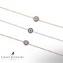 Round Evil Eye Bracelet Rose Or Gold Plated 925 Silver, thumbnail 6 of 9