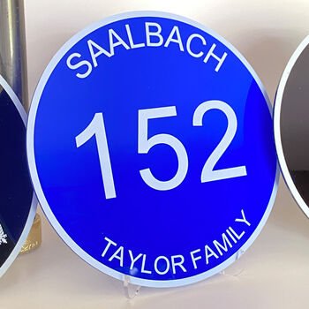 Personalised Family Ski Piste Marker Sign, 7 of 8