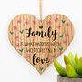 Family Is What Happens Hanging Wood Heart Gift, thumbnail 2 of 3