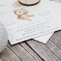 Teddy Bear Balloon Gender Reveal Invitation Magnet, thumbnail 4 of 5