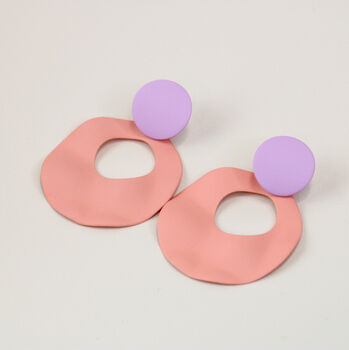 Pastel Pink Frosted Clay Earrings, 4 of 6