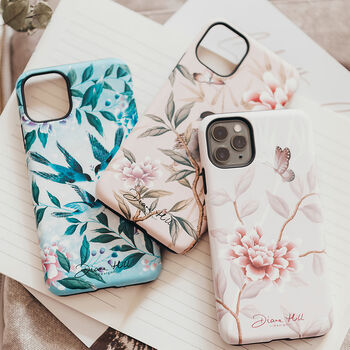 Pastel Pink Floral Chinoiserie Phone Case, 9 of 12