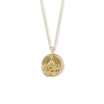 Capricorn Zodiac Coin Pendant Necklace, 2 of 5