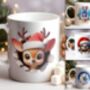 Personalised Christmas Animal Breakout Gift Mug, thumbnail 1 of 7