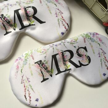 Personalised Mr And Mrs Couples Eye Mask Gift Set, 4 of 7