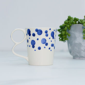 Blue And White Espresso Mug, Bubbles, 2 of 3