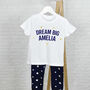 Dream Big Personalised Kids Star Pyjamas, thumbnail 1 of 3