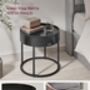 Coffee Tables Set Round Nesting Side Tables, thumbnail 3 of 6