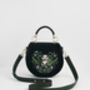 Badger Embroidered Green Top Handle Saddle Bag, thumbnail 4 of 8