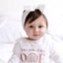 'When I Wake' Embroidered Personalised First Birthday Pyjamas, thumbnail 2 of 5