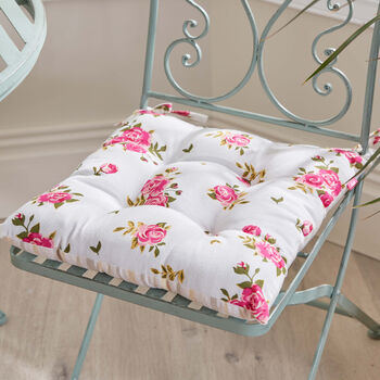 Helmsley Blush Floral Padded Seat Cushions, 3 of 6