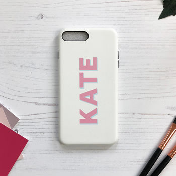 Personalised Dropshadow Leather Phone Case, 9 of 10