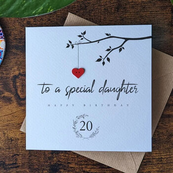 Personalised 20th Birthday Card For Special Daughter, 2 of 4