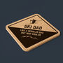 Square Cork Coaster 'Ski Dad' | Homeware | Tableware | Ski | Skiing Accessory | Mountains, thumbnail 1 of 2