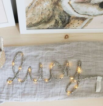 Fairy Light Name In Leopard Print, 4 of 4