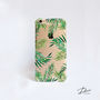 Clear Phone Case With Tropical Leaves Print, thumbnail 2 of 2