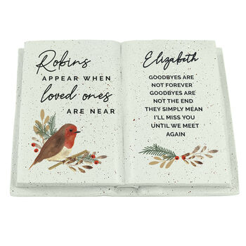 Christmas Robins Appear Memorial Book, 4 of 4
