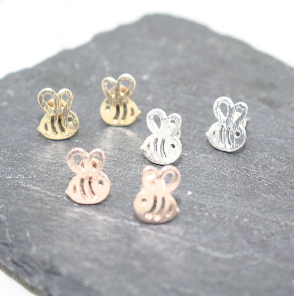 bee earrings by by poppy