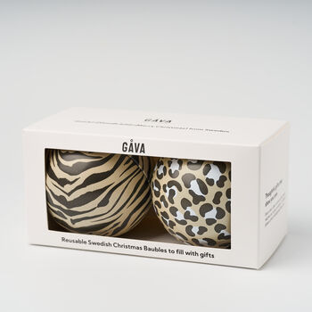 Duo Of Baubles In Swedish Design Filled With Chocolate Truffles, 12 of 12