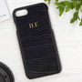 Personalised Mock Croc Leather Phone Case, thumbnail 2 of 4