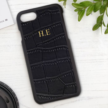 Personalised Mock Croc Leather Phone Case, 2 of 4