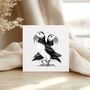 Puffin Tea Time Seaside Card, thumbnail 1 of 5