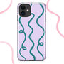 Squiggle Mint Green And Lilac Pattern Phone Case, thumbnail 6 of 9