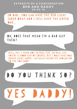 Dad Chat Personalised Conversations Print, 2 of 5