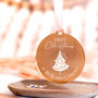 Our First Home Personalised Gold Christmas Bauble, thumbnail 7 of 7