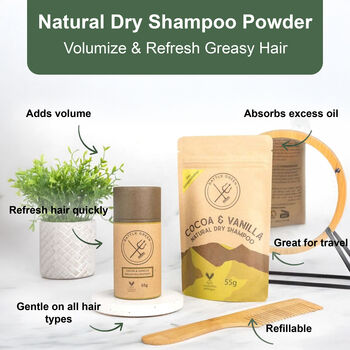 Natural Dry Shampoo Powder 55g, 3 of 12