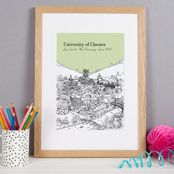 Personalised Chester Graduation Gift Print, 6 of 9