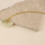 White Marble And Brass Fan Art Deco Acrylic Necklace, thumbnail 2 of 6