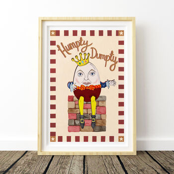 Humpty Dumpty Vintage Nursery Print, 2 of 12