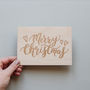 Merry Christmas Wooden Card, thumbnail 1 of 4
