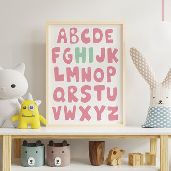 Children's Alphabet 'Hi' Typography Print, 3 of 6