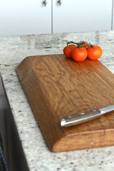 Personalised Solid Oak Chamfered Edge Chopping Board, 4 of 8