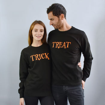 'Trick' Or 'Treat' Halloween Unisex Sweatshirt Set, 2 of 8