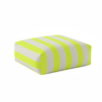 Hand Painted Linen Floor Cushion Cube In Stripe Print, 11 of 12