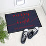 Personalised Merry And Bright Christmas Indoor Doormat, thumbnail 1 of 4